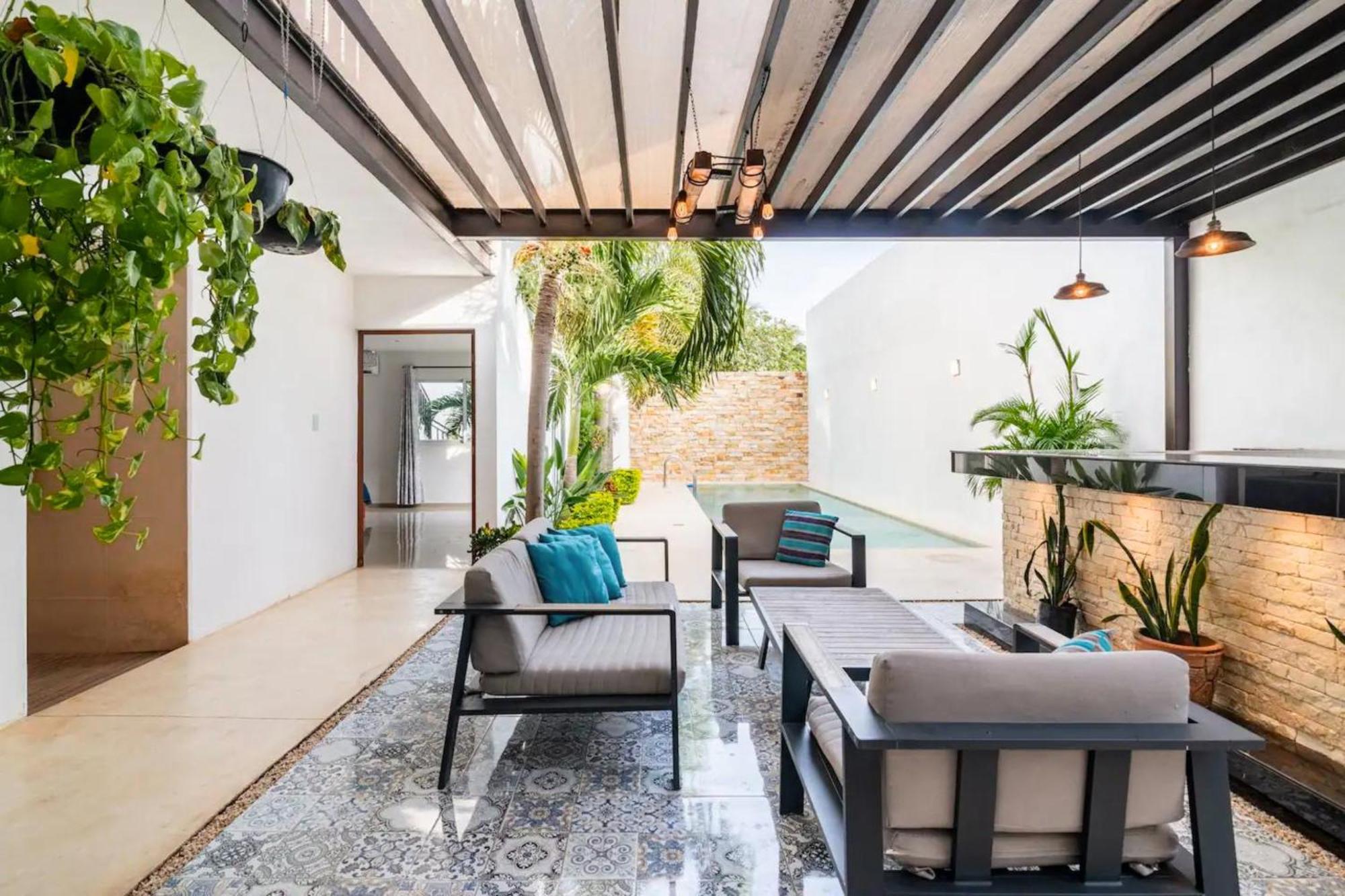 Villa Moderna Con Alberca, Gimnasio Y Cochera Mérida Kültér fotó